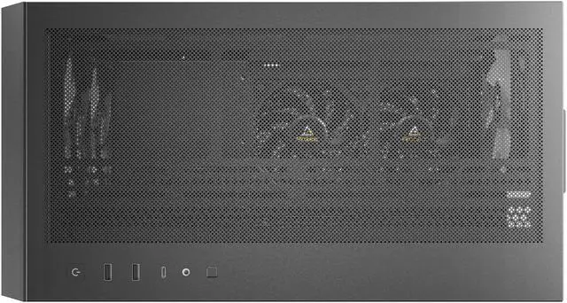 Alt view image 11 of 20 - Antec FLUX Rear, 5 PWM Fans Included, F-LUX Platform, Front PSU Chamber, Back Connect Motherboard Support, Premium Wood Accents, Tempered Glass, 360mm Top Radiator Support, Mid-Tower ATX PC Case