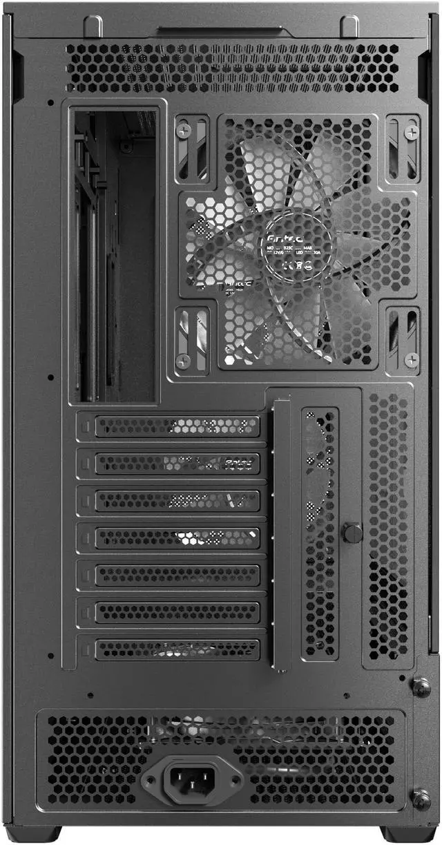 Alt view image 13 of 20 - Antec FLUX Rear, 5 PWM Fans Included, F-LUX Platform, Front PSU Chamber, Back Connect Motherboard Support, Premium Wood Accents, Tempered Glass, 360mm Top Radiator Support, Mid-Tower ATX PC Case
