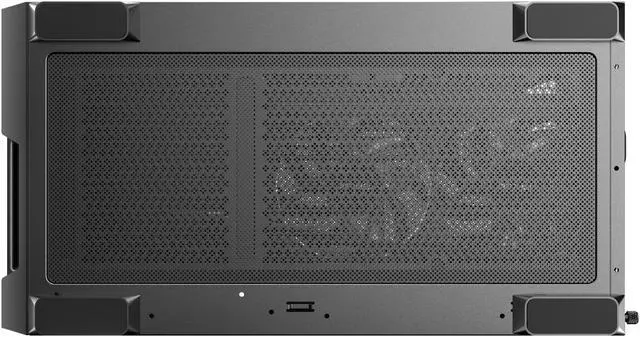Alt view image 15 of 20 - Antec FLUX Rear, 5 PWM Fans Included, F-LUX Platform, Front PSU Chamber, Back Connect Motherboard Support, Premium Wood Accents, Tempered Glass, 360mm Top Radiator Support, Mid-Tower ATX PC Case