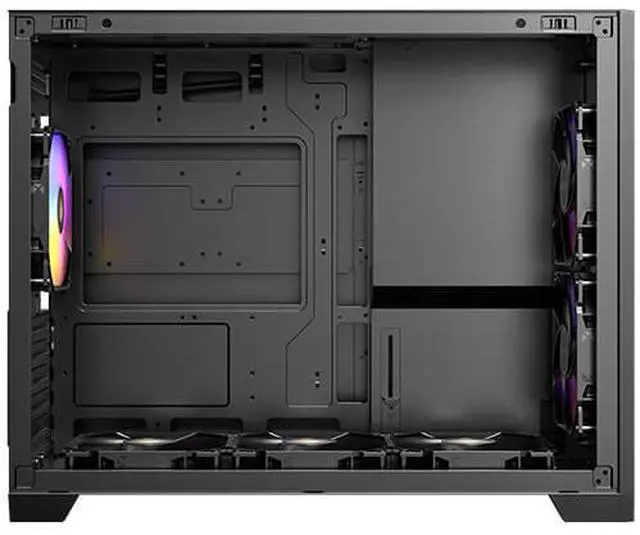 Alt view image 13 of 16 - Antec FLUX M, 6 PWM Fans Included, F-LUX Platform, Front PSU Chamber, Vertical Airflow Design, 360mm Top Radiator Support, Type-C 3.2 Gen 2, Compact MicroATX PC Case