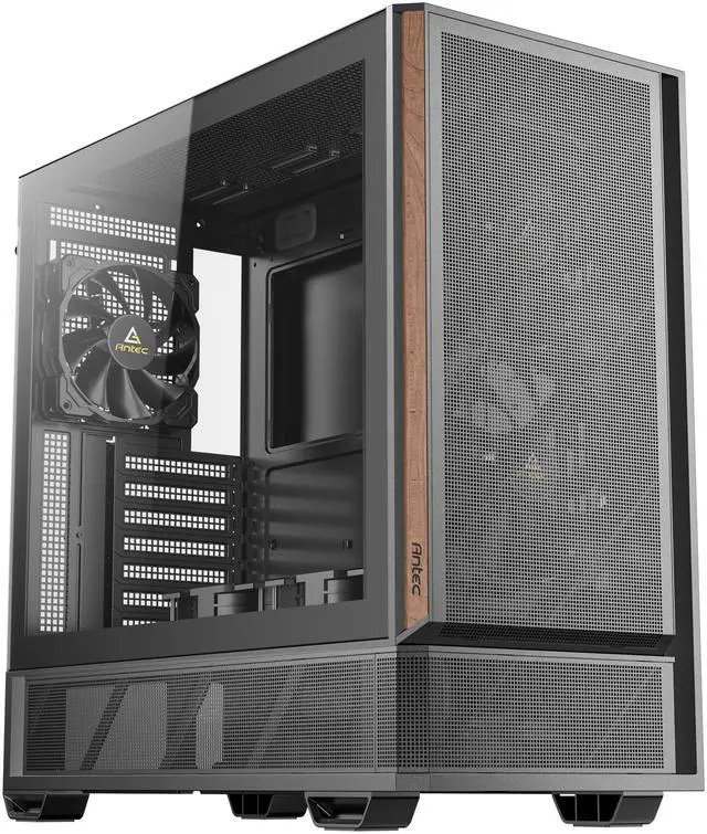Alt view image 2 of 15 - Antec P30 AIR, 2 x 140mm PWM Fans & 1 x 120mm PWM Fan & 2 x 120mm PWM Reverse Fans Included, Premium Wood Accents, Optimized GPU Airflow, 360mm Radiator Support, Type-C, Mid-Tower ATX Case