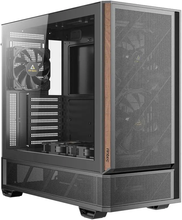 Alt view image 3 of 15 - Antec P30 AIR, 2 x 140mm PWM Fans & 1 x 120mm PWM Fan & 2 x 120mm PWM Reverse Fans Included, Premium Wood Accents, Optimized GPU Airflow, 360mm Radiator Support, Type-C, Mid-Tower ATX Case