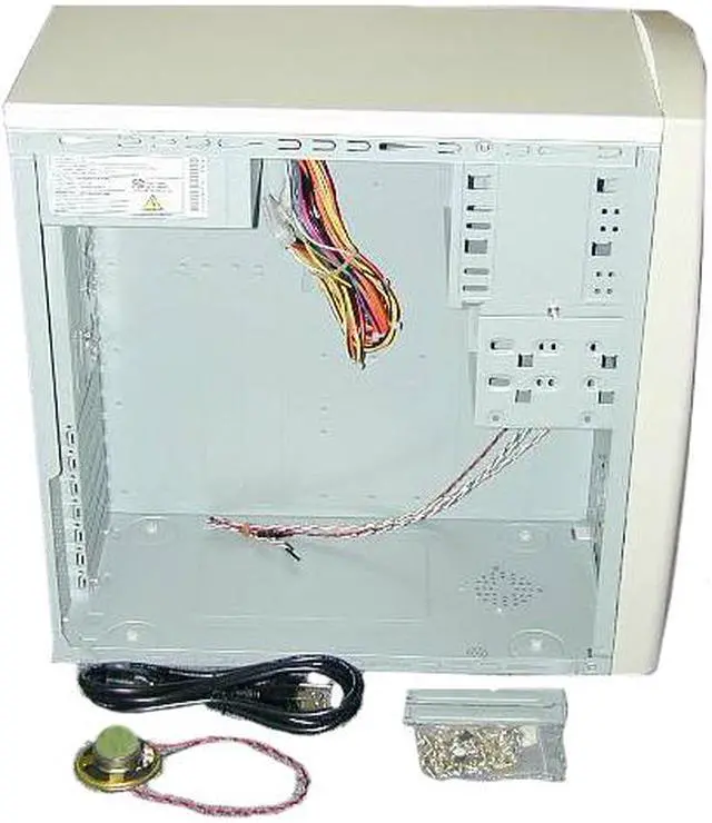 Alt view image 3 of 7 - AOpen KF45A Beige Steel ATX Mid Tower Computer Case 300W Power Supply