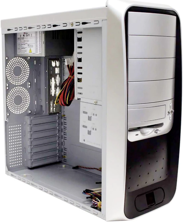 AOpen QF50 QF50C BK/SL Silver/Black Computer Case - Newegg.com