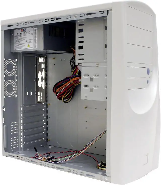 Alt view image 5 of 8 - AOpen KF45A-GRY Gray Steel ATX Mid Tower Computer Case 300W Power Supply
