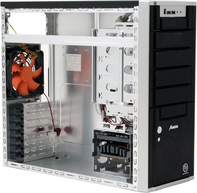 Alt view image 8 of 14 - Thermaltake Matrix VX VD3000BWA Black Aluminum ATX Mid Tower Computer Case