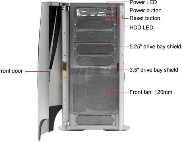 Alt view image 4 of 13 - Thermaltake VD1000SWA Silver Aluminum ATX Mid Tower Computer Case