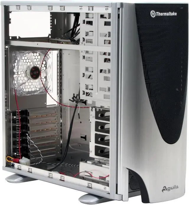 Alt view image 9 of 13 - Thermaltake VD1000SWA Silver Aluminum ATX Mid Tower Computer Case