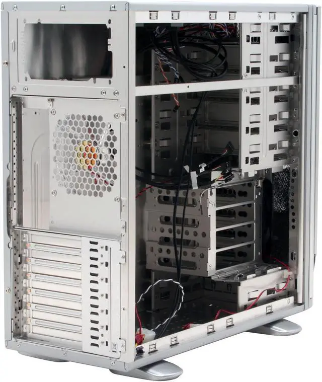 Alt view image 10 of 13 - Thermaltake VD1000SWA Silver Aluminum ATX Mid Tower Computer Case