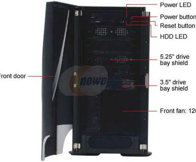 Alt view image 4 of 13 - Thermaltake Aguila VD1000BWS Black Chassis : 0.8mm SECC Front panel : Aluminum ATX Mid Tower Computer Case