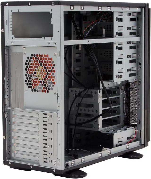 Alt view image 11 of 14 - Thermaltake VC3000BWS Black Chassis : 0.8mm SECC  Front bezel : Aluminum ATX Mid Tower Computer Case