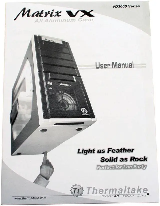 Alt view image 12 of 13 - Thermaltake Matrix VX VD3000BNA Black Aluminum ATX Mid Tower Computer Case