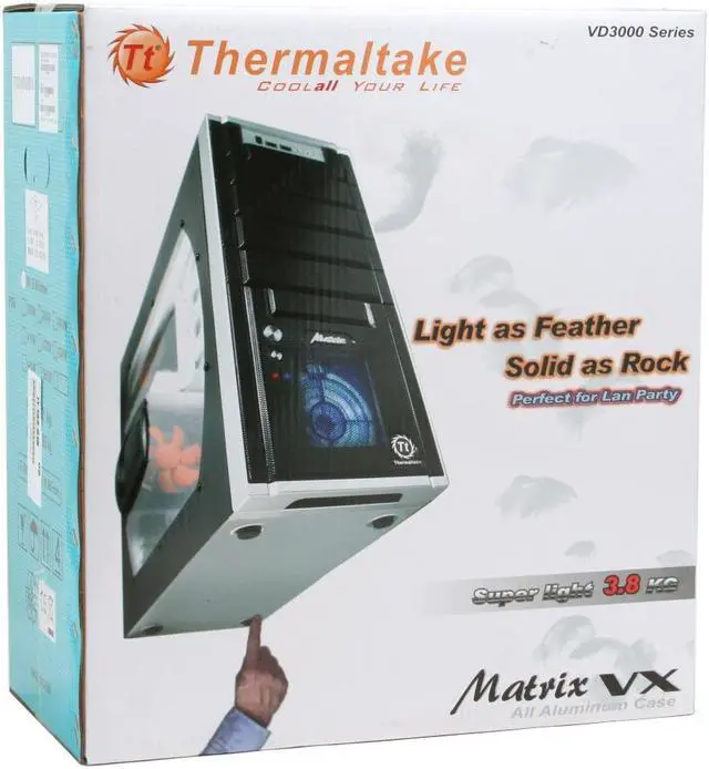 Alt view image 13 of 13 - Thermaltake Matrix VX VD3000BNA Black Aluminum ATX Mid Tower Computer Case