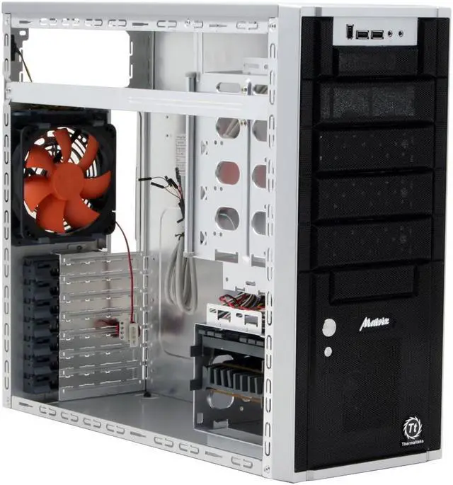 Alt view image 8 of 12 - Thermaltake Matrix VX VD3000SNA Silver Aluminum ATX Mid Tower Computer Case