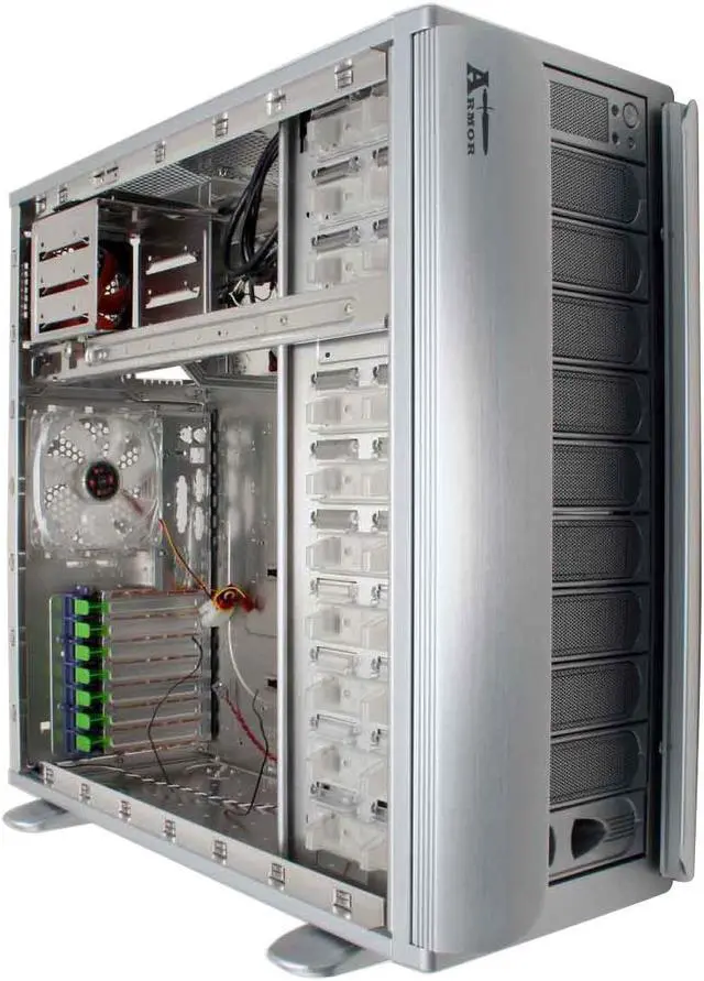Alt view image 11 of 16 - Thermaltake Armor Series VA8003SWA Silver ATX Full Tower Computer Case w/ 25CM Fan