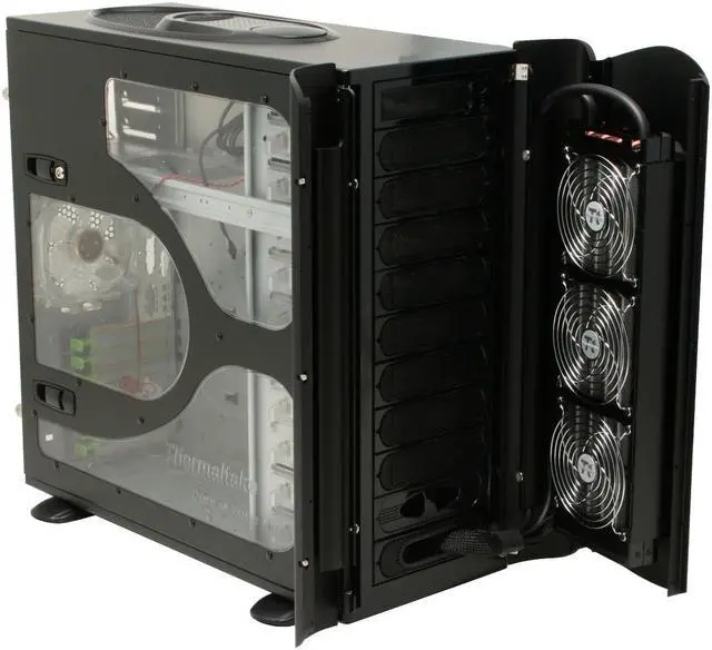 Alt view image 4 of 15 - Thermaltake Kandalf VD4000BWS Black Aluminum / 1.0mm SECC ATX / BTX Tower Computer Case
