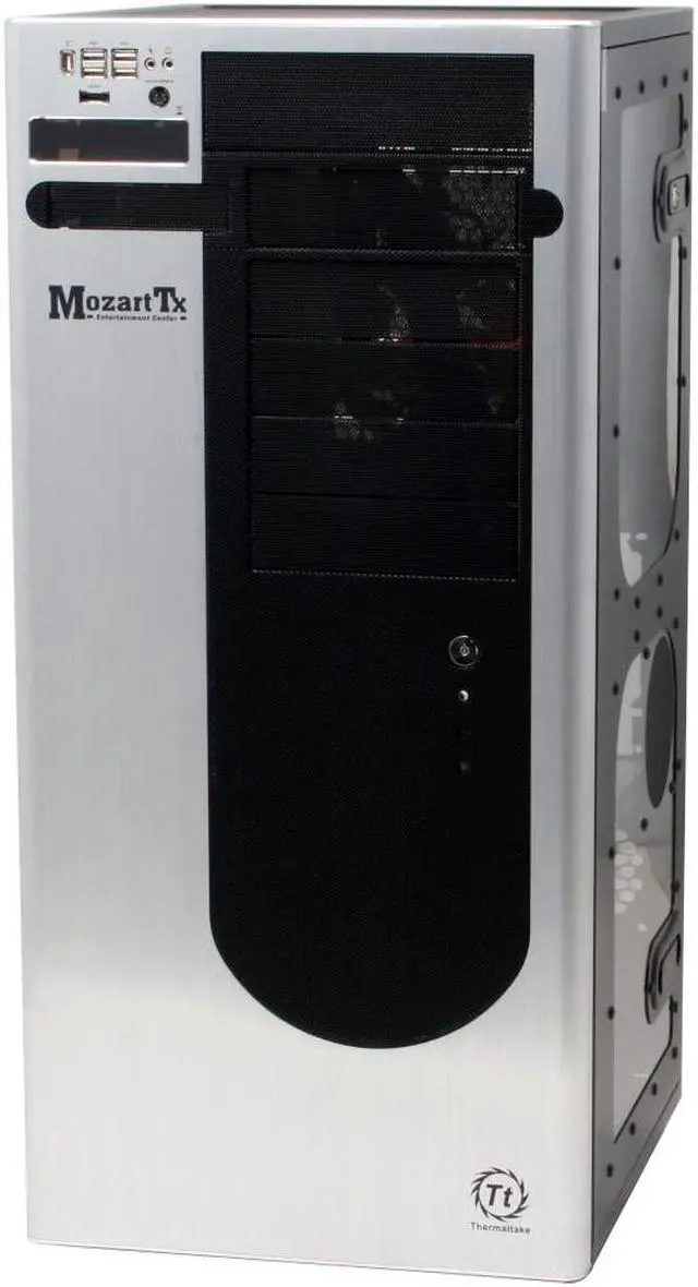 Alt view image 2 of 10 - Thermaltake Black/Silver Aluminum Side Panel / SECC Body MozartTx VE1000BWS Cube Tower