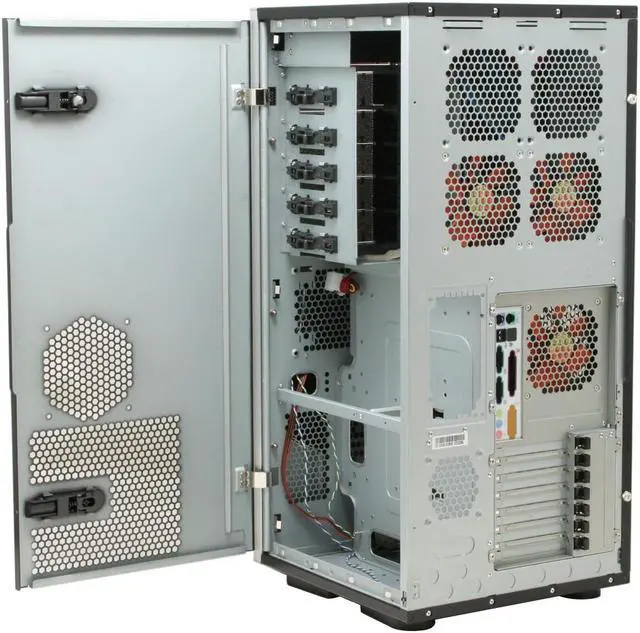 Alt view image 7 of 10 - Thermaltake Black/Silver Aluminum Side Panel / SECC Body MozartTx VE1000BNS Cube Tower