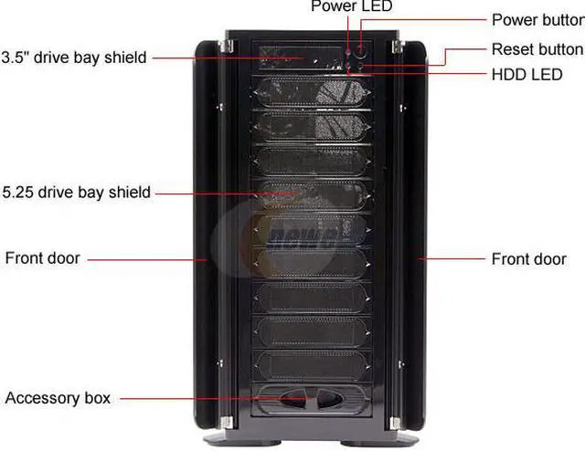 Alt view image 2 of 14 - Thermaltake Armor Extreme Edition VA8004BWS Black 1.0mm SECC Chassis/ Aluminum  Front Bezel ATX Full Tower Computer Case