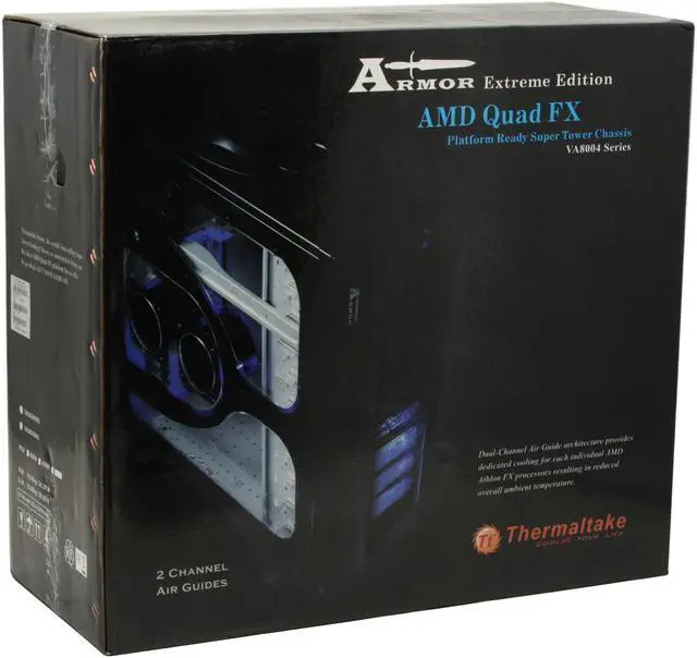 Alt view image 14 of 14 - Thermaltake Armor Extreme Edition VA8004BWS Black 1.0mm SECC Chassis/ Aluminum  Front Bezel ATX Full Tower Computer Case