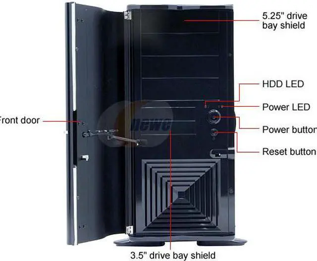 Alt view image 4 of 13 - Thermaltake Soprano DX VE7000BNS Black 0.8mm SECC Chassis/ Aluminum Front Bezel ATX Mid Tower Computer Case