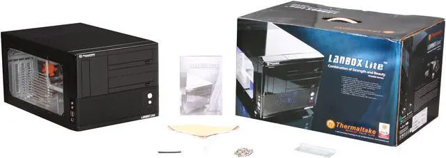 Alt view image 8 of 8 - Thermaltake Black SECC Japanese steel LANBOX Lite VF6000BWS Micro ATX Media Center / HTPC Case