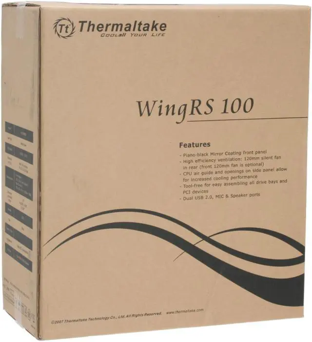 Alt view image 14 of 14 - Thermaltake WingRS VG1000BNS Black SECC ATX Mid Tower Computer Case