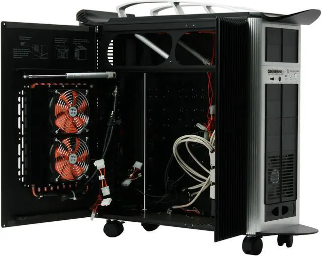 Alt view image 12 of 17 - Thermaltake SwordM VD500LBNA Black/ Silver Aluminum Extrusion ATX Full Tower Liquid Cooling Computer Case