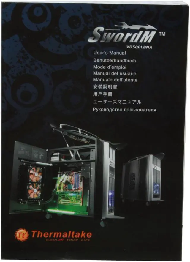 Alt view image 17 of 17 - Thermaltake SwordM VD500LBNA Black/ Silver Aluminum Extrusion ATX Full Tower Liquid Cooling Computer Case