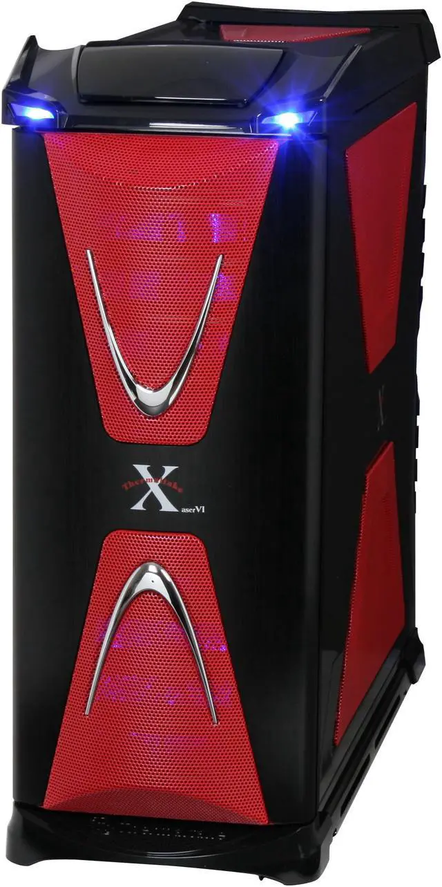 Alt view image 2 of 20 - Thermaltake Xaser VI VG4000BNS Black /  Red Aluminum / Steel ATX Full Tower Computer Case