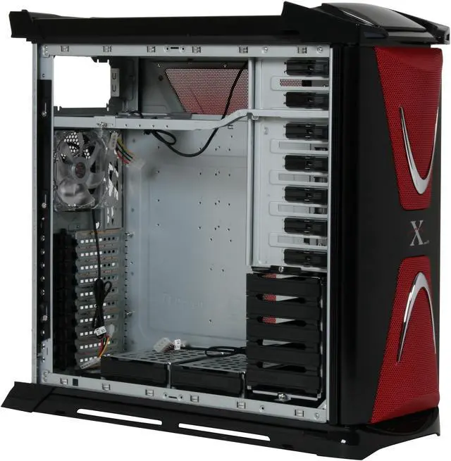 Alt view image 14 of 20 - Thermaltake Xaser VI VG4000BWS Black /  Red Aluminum / Steel ATX Full Tower Computer Case