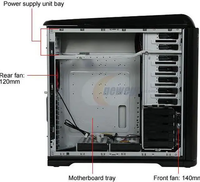 Alt view image 7 of 19 - Thermaltake ArmorPlus(Armor+) VH6000BWS Black Aluminum / Steel ATX Full Tower Computer Case