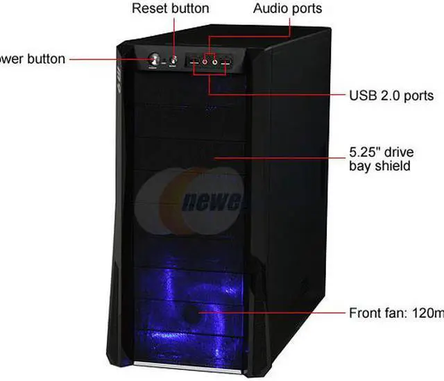 Alt view image 3 of 11 - Thermaltake M9 VI1000BWS Black SECC Steel ATX Mid Tower Computer Case
