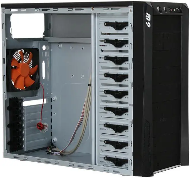 Alt view image 8 of 11 - Thermaltake M9 VI1000BNS Black SECC Steel ATX Mid Tower Computer Case