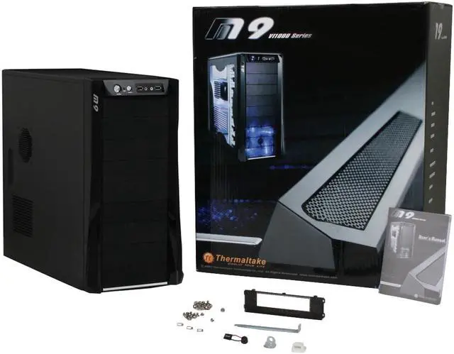 Alt view image 11 of 11 - Thermaltake M9 VI1000BNS Black SECC Steel ATX Mid Tower Computer Case