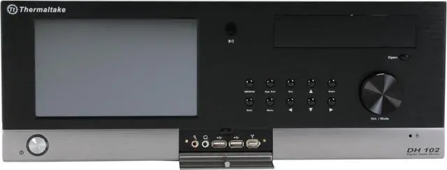 Alt view image 4 of 12 - Thermaltake Black Aluminum / SECC Steel DH102 VH2001BNS ATX Media Center / HTPC Case