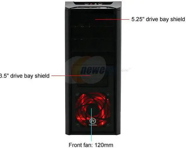 Alt view image 2 of 12 - Thermaltake V9 VJ40001W2Z Black 0.8mm SECC Steel ATX Mid Tower Computer Case