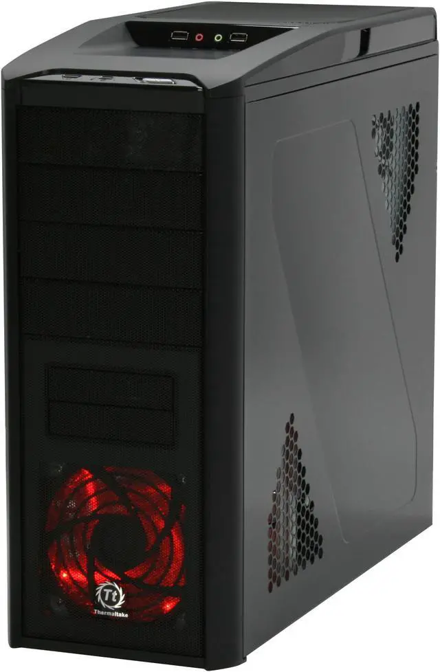 Alt view image 3 of 12 - Thermaltake V9 VJ40001W2Z Black 0.8mm SECC Steel ATX Mid Tower Computer Case