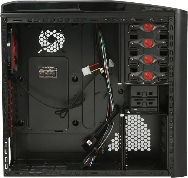Alt view image 7 of 12 - Thermaltake V9 Black Edition ATX Computer Gaming Chassis with Dual Oversized 230mm Ultra-Silent Cooling Fans VJ400G1N2Z Mid Tower