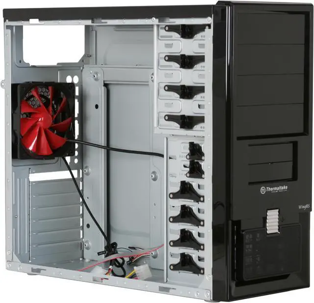 Alt view image 9 of 12 - Thermaltake WingRS 200 VJ70001N2Z Black SECC ATX Mid Tower Computer Case