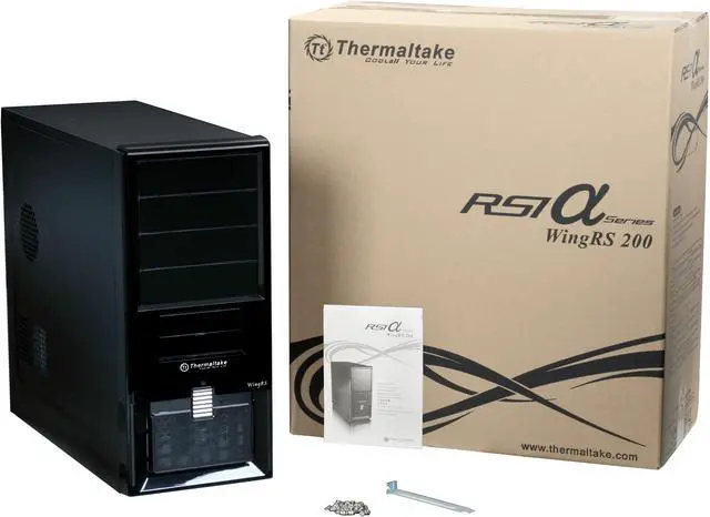 Alt view image 12 of 12 - Thermaltake WingRS 200 VJ70001N2Z Black SECC ATX Mid Tower Computer Case