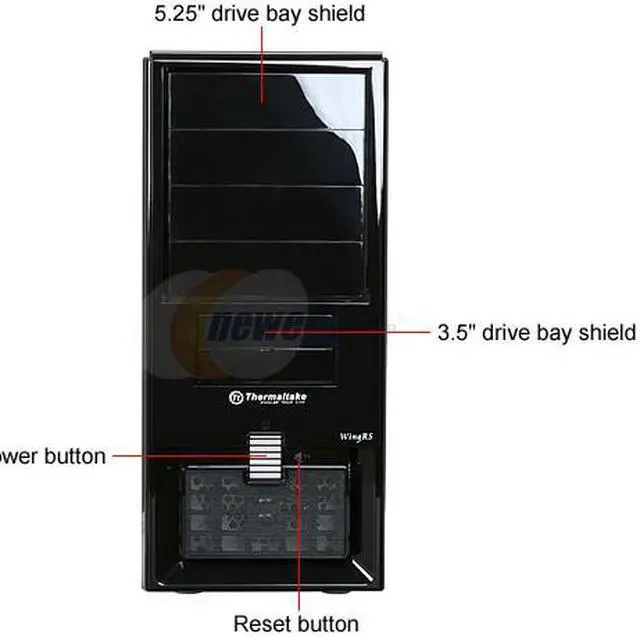 Alt view image 2 of 12 - Thermaltake WingRS 200 VJ70001N2Z Black SECC ATX Mid Tower Computer Case