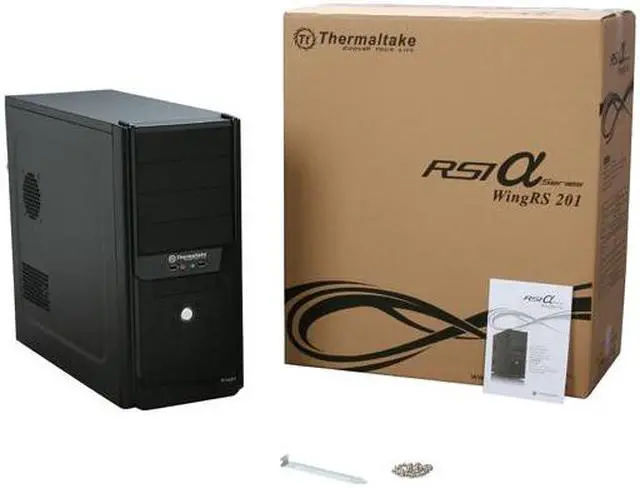 Alt view image 11 of 11 - Thermaltake WingRS 201 VJ60001N2Z Black SECC ATX Mid Tower Computer Case