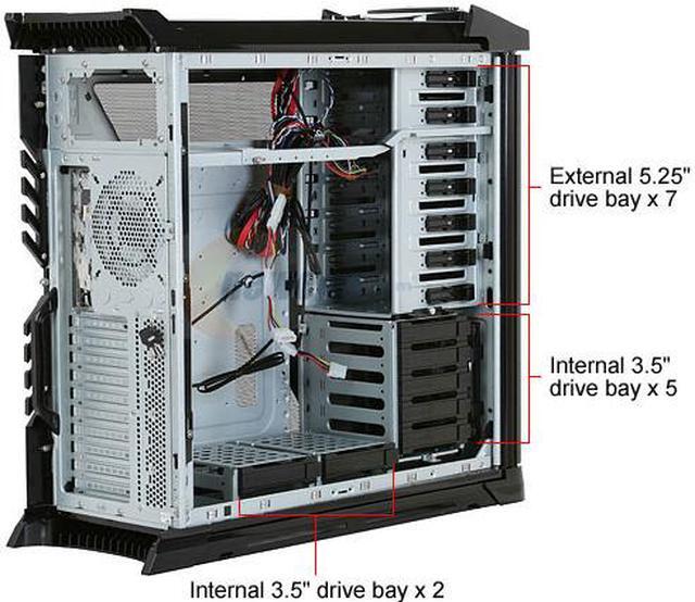 Alt view image 7 of 13 - Thermaltake Xaser VI VG4000BNSB Black Aluminum ATX Full Tower Computer Case