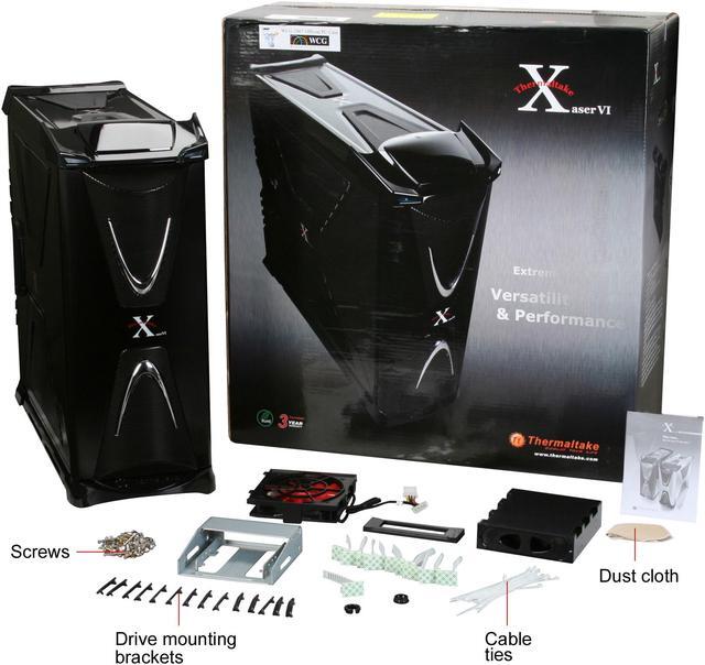 Alt view image 13 of 13 - Thermaltake Xaser VI VG4000BNSB Black Aluminum ATX Full Tower Computer Case