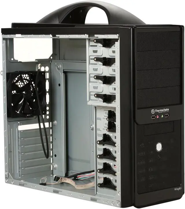 Alt view image 7 of 9 - Thermaltake VL60001N2Z Black SECC ATX Mid Tower Computer Case