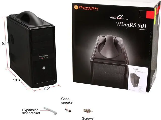 Alt view image 9 of 9 - Thermaltake VL60001N2Z Black SECC ATX Mid Tower Computer Case