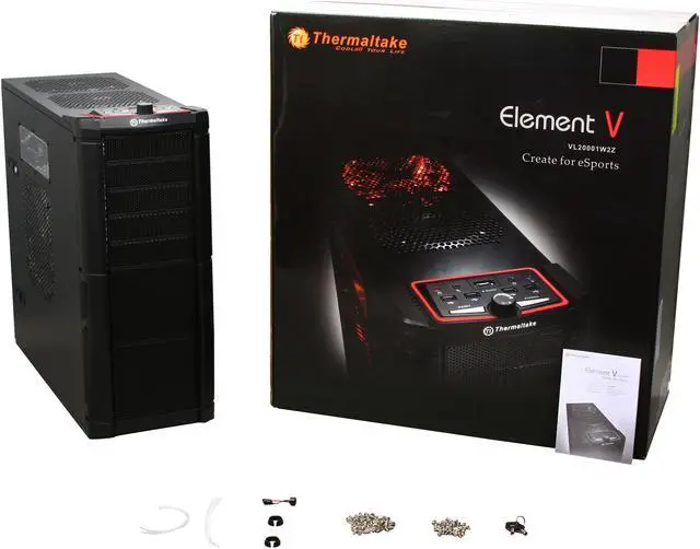 Alt view image 13 of 13 - Thermaltake Element V VL20001W2Z Black Steel SECC / Plastic ATX Full Tower Computer Case