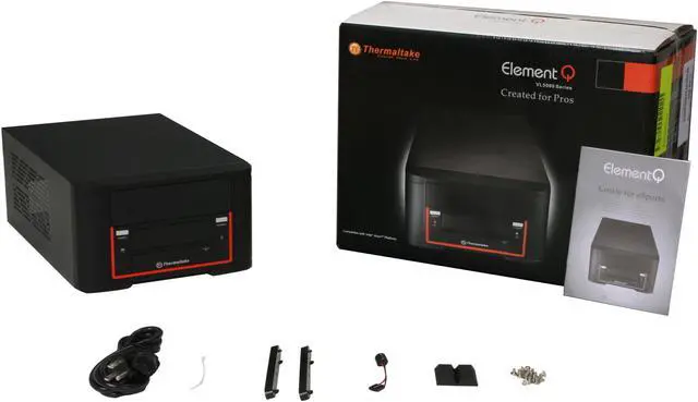 Alt view image 8 of 8 - Thermaltake Element Q VL52021N2U Black SGCC / Plastic Mini-ITX Desktop Computer Case 200W SFX Power Supply