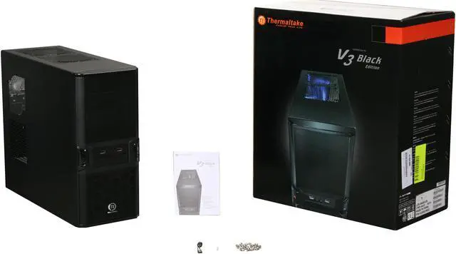 Alt view image 11 of 11 - Thermaltake V3 Black Edition VL80001W2Z Black SECC / Plastic ATX Mid Tower Computer Case